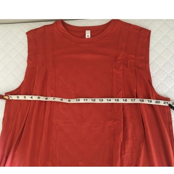 Lululemon Modal Pleated Sleeveless Sz 8 Tank Top Terracotte Nwt - Picture 8 of 10